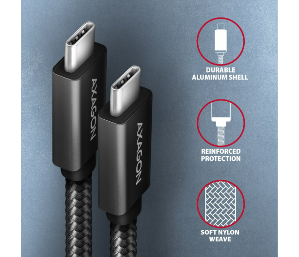 Axagon BUCM32-CM05AB SPEED+ USB-C - USB 20Gbps kabel 0.5m - 1353485 - zdjęcie 6